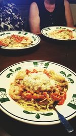 Close-up of served food