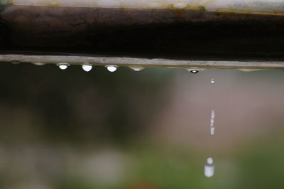 Close-up of waterdrops on water