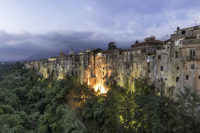 Low angle view of castle against sky