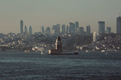 Buildings in city at waterfront