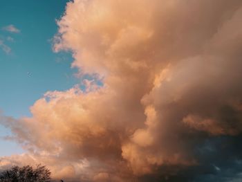 Low angle view of clouds in sky during sunset