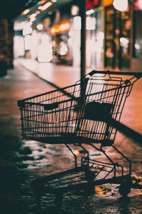 Shopping cart in mall