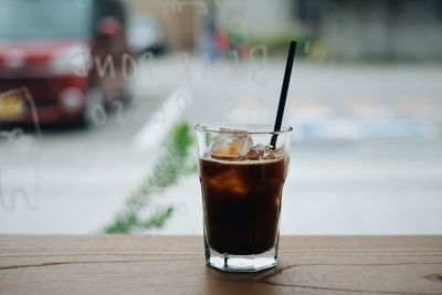 Close-up of drink on table