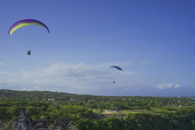 Riug paragliding site in south bali, indonesia