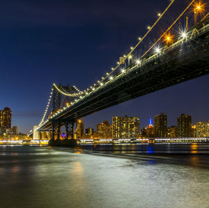 Illuminated city at night