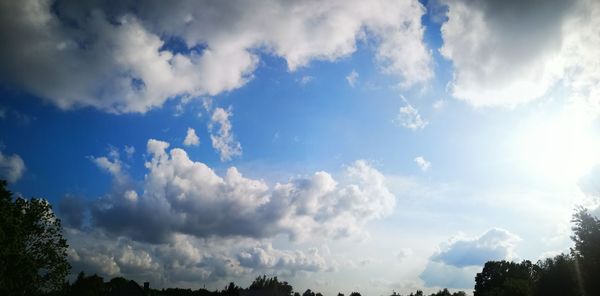 Low angle view of clouds in sky