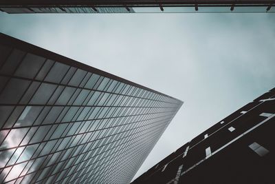 Low angle view of modern buildings against sky