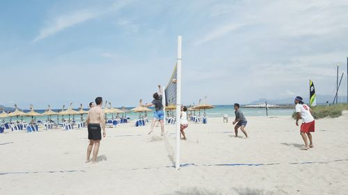 People enjoying at beach