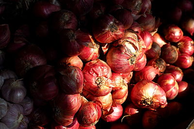 Full frame shot of fruits for sale at market stall