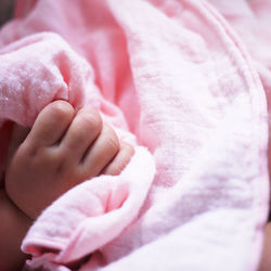 Close-up of baby hand