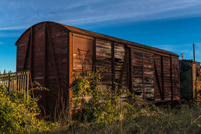 Abandoned built structure against sky