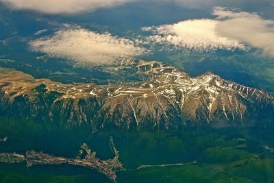 Aerial view of landscape against sky