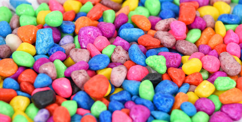 Full frame shot of multi colorful pebbles