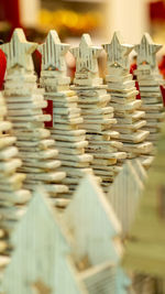 Close-up of stack of firewood