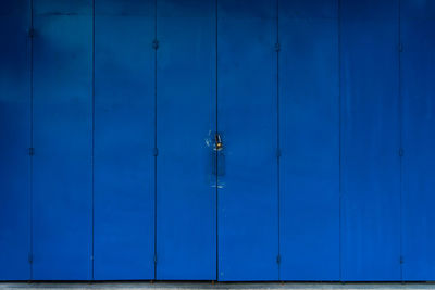 Full frame shot of blue door