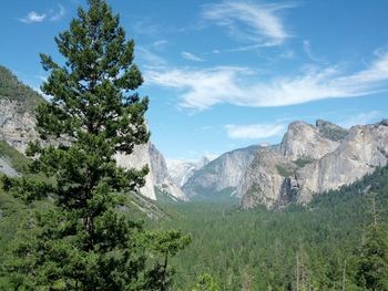 Scenic view of rocky mountains against sky