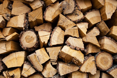 Full frame shot of firewood