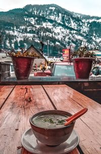 Close-up of drink on table