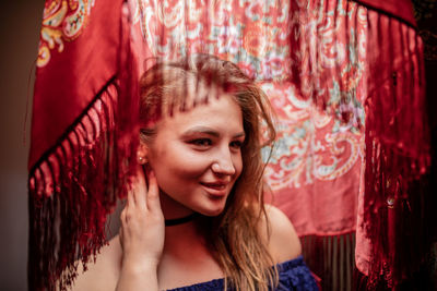 Portrait of smiling young woman