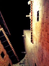 View of illuminated building at night