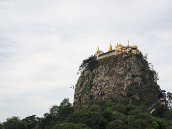 Low angle view of traditional building against sky