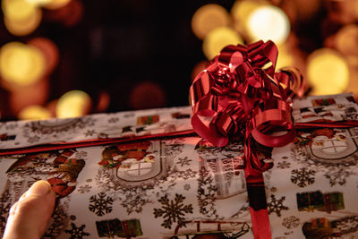 Close-up of christmas decorations