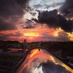 View of cloudy sky at sunset