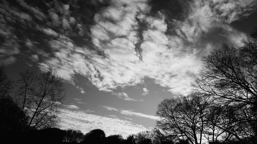 Low angle view of cloudy sky