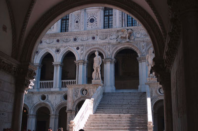 Venice, italy entrance of palace listed as world heritage by unesco aka doge's palace 