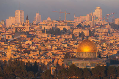 View to old town of jerusalem, israel