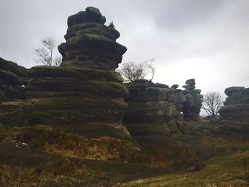 Low angle view of old ruins