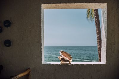 View of sea against clear sky