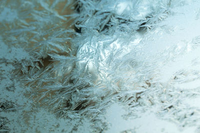 Full frame shot of frozen water