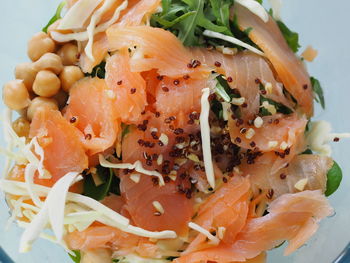 Close-up of meal served in plate