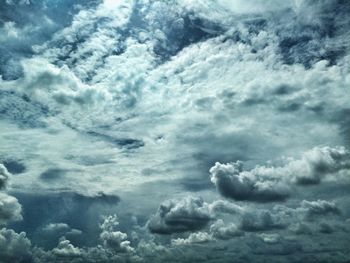 Low angle view of cloudy sky