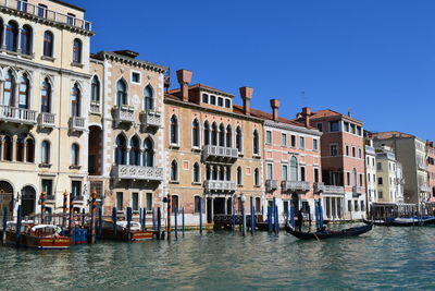 View of boats in canal