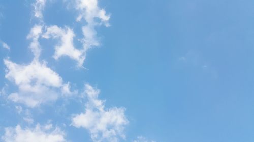 Low angle view of clouds in sky