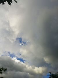 Low angle view of cloudy sky