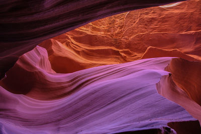 Full frame shot of rock formation in canyon