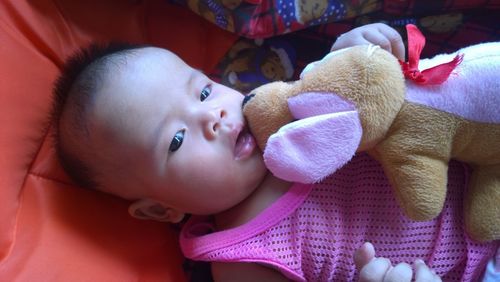 Close-up of stuffed toy at home