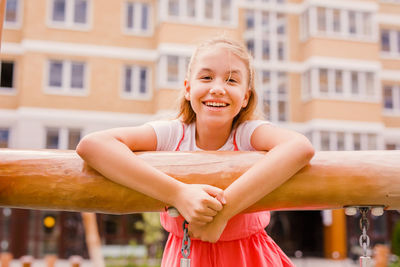 Portrait of happy girl smiling