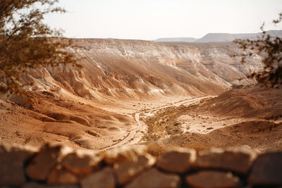 View from mountain on negev desert. israel tourism. great for touristical text.