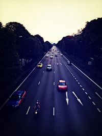 Road passing through tunnel