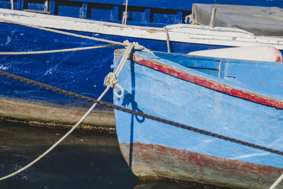 Boats moored in the port of brindisi italy 