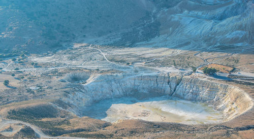 High angle view of land