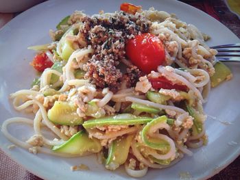 Close-up of served food