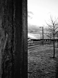 Metal structure against sky