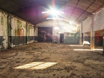 Empty corridor in abandoned building