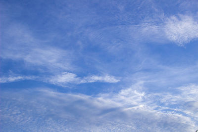 Low angle view of clouds in sky