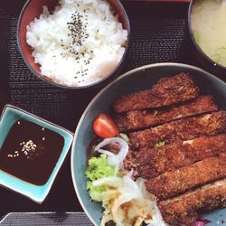 Close-up of served food